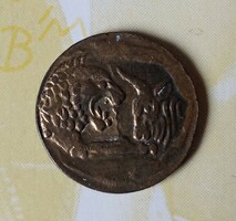 Lüdia, aranypénz jelzett másolata, Kr. e. 564/53-550/39