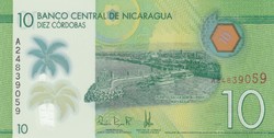 Nicaragua 10 cordobas, 2014, UNC bankjegy