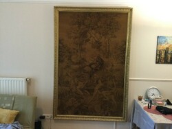 Nagy méretű 200x140cm gobelin, vadászjelenet