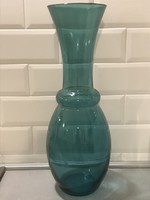 Üveg padlóváza türkíz színben, 50 cm magas