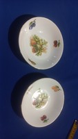 M z Czechoslovakia compote fruit patterned plates
