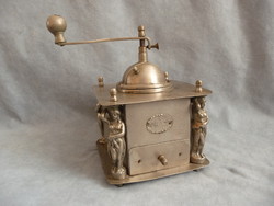 Antique coffee grinder nickel plated copper coffee grinder antique grinder with caryatids meteor grinder 1920s