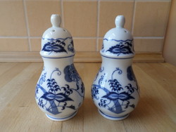 Blue Danube hagymamintás porcelán só-bors szóró pár