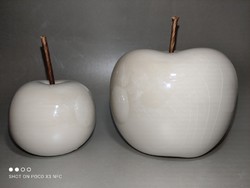 Modern kerámia gyümölcs dekoráció minimál dizájn eleganciája alma 2 darab