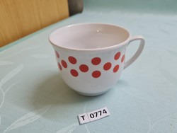 T0774 lubjana red polka dot mug