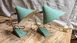 Pair of turquoise table lamps