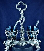 Beautiful antique silver spice rack, French, ca. 1840!!!