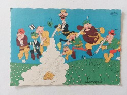 Old postcard 1959 cartoon humor postcard hunters
