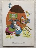 Régi rajzos Húsvéti képeslap - B. Lazetzky Stella rajz                          -5.
