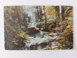 Régi képeslap levelezőlap tájkép erdő csermely