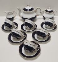 Zsolnay Pompadour III 6 személyes teakészlet / teás készlet