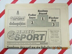 Old retro newspaper daily - national sport - 30.06.1991. - As a birthday present