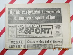 Old retro newspaper daily - national sport - 25.06.1991. - As a birthday present