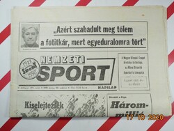 Old retro newspaper daily - national sport - 28.06.1991. - As a birthday present