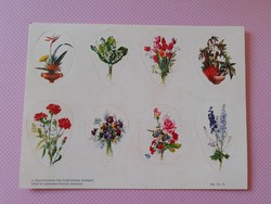 Retro sticker with flowers