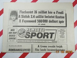 Old retro newspaper daily - national sport - 21.06.1991. - As a birthday present