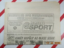 Old retro newspaper daily - national sport - 20.06.1991. - As a birthday present