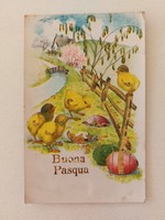 Old Easter postcard 1930 postcard chicks eggs