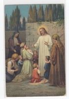 Easter postcard religious 1932 very beautiful artistic