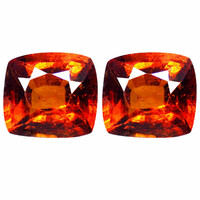Pair of Hessonite garnets 4.32Ct - untreated, tested from Madagascar
