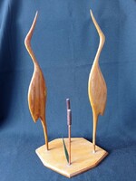 Retro - vintage pair of wooden birds 35 cm
