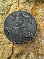 Náci German Technical Workers, Norway Cruise Medal May 10-16, 1939