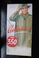 LÓDENKABÁT: tempera,plakátterv 1950 körül,retró,grafika