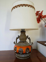 Large walter gerhard fat lava ceramic lamp, 1970s