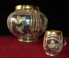 Art Nouveau vase, glass.