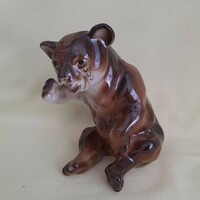 Porcelain brown bear, brown teddy bear. Rarity