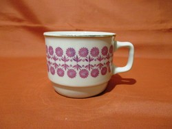 Zsolnay mug, cup with purple flowers