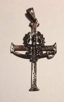 5000 - Polish Catholic cross, Polish eagle (silver?)