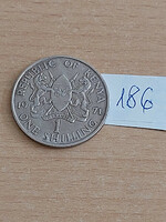Kenya 1 shilling 1971 first president jomo kenyatta copper-nickel 186.