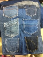 The rebirth of a jeans - wall pocket storage from old jeans