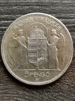 5 pengő 1930 Horthy ezüst