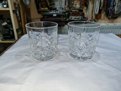 2 crystal glasses
