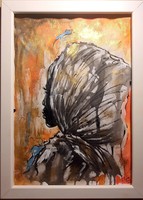 Molnár Ilcsi  " Fény felé nézz 2. - Színes Afrikás sorozatból "  című munkám - akvarell festmény
