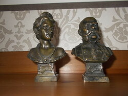 Sissi/Sissy/ és Ferenc József bronz büszt,bronz mellszobor