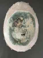 Antik viktóriánus húsvéti cukortartó nagyméretű tojás