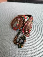 King cobra copper stone spring bracelet + gift with pendant