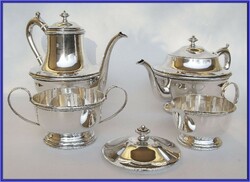 Elegáns ezüst teás-kávés készlet