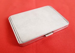 Antique silver women's business card v. Cigarette holder box