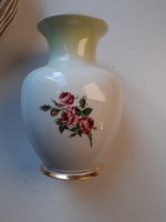 Hollóházi rózsa mintás régi váza