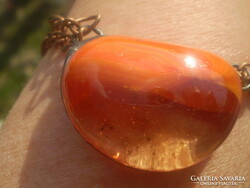 Reduced price, orange glass fusing solder bracelet