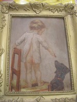 N21 vilma vrbová kotrbová style antique oil painting my pacifier is yours too take note or take it away