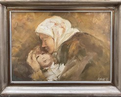 Imre Puskás: mother with her child