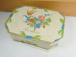 Retro old paper box gift box flower pattern Danube chocolate factory daisy bonbons from the 1980s