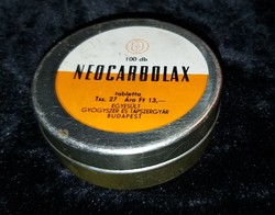 Retro gyógyszeres doboz fémdoboz doboz NEOCARBOLAX