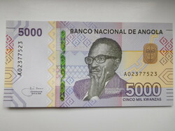 Angola 5000 kwanzas 2020 UNC Polimer A legnagyobb címlet!