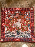 Chinese crane bird silk embroidery pillow cover frost galileo china